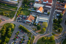Aerial photograpy of Aral gas station Kandel in Kandel in the state Rhineland-Palatinate, Germany