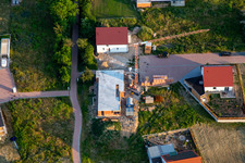 Aerial view of Fliederweg new development area in Kandel in the state Rhineland-Palatinate, Germany