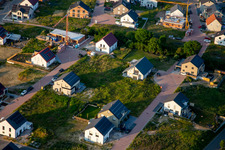 Aerial view of New development area Lavendelweg in Kandel in the state Rhineland-Palatinate, Germany