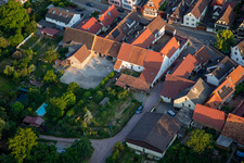 Oblique view of Gnägyhof on the main street in Winden in the state Rhineland-Palatinate, Germany