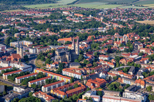 Cathedral and Cathedral Treasury Halberstadt from the northeast in Halberstadt in the state Saxony-Anhalt, Germany