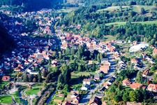 Village on the Wieslauter in Bruchweiler-Bärenbach in the state Rhineland-Palatinate, Germany