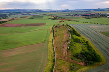 Devil's Wall (Königstein) in the district Weddersleben in Thale in the state Saxony-Anhalt, Germany out of the air