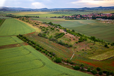 Aerial photograpy of Warnstedt Devil's Wall in the district Warnstedt in Thale in the state Saxony-Anhalt, Germany