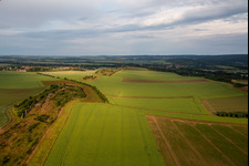Oblique view of Warnstedt Devil's Wall in Thale in the state Saxony-Anhalt, Germany