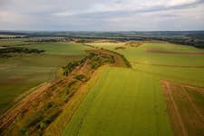 Warnstedt Devil's Wall in Thale in the state Saxony-Anhalt, Germany from above