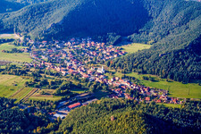 Village from the south in Schindhard in the state Rhineland-Palatinate, Germany