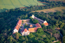 Konradsburg in the district Ermsleben in Falkenstein in the state Saxony-Anhalt, Germany out of the air