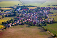 From the south in the district Endorf in Falkenstein in the state Saxony-Anhalt, Germany