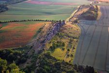 Devil's Wall (Königstein) from the east in the district Weddersleben in Thale in the state Saxony-Anhalt, Germany