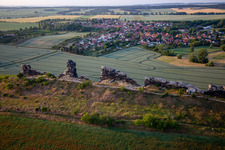 Devil's Wall middle stones from the southeast in the district Weddersleben in Thale in the state Saxony-Anhalt, Germany