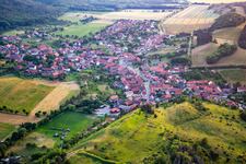 From the east in the district Benzingerode in Wernigerode in the state Saxony-Anhalt, Germany