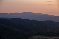 Brocken in the evening light in the district Schierke in Wernigerode in the state Saxony-Anhalt, Germany