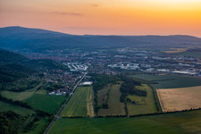 Under the Brocken in the sunset in Wernigerode in the state Saxony-Anhalt, Germany