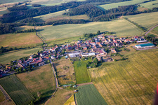 Aerial view of District Piskaborn in Mansfeld in the state Saxony-Anhalt, Germany