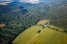 Aerial view of Ludwig shrub in the district Grillenberg in Sangerhausen in the state Saxony-Anhalt, Germany