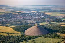 Aerial photograpy of Hohe Linde" spoil heap in Sangerhausen in the state Saxony-Anhalt, Germany