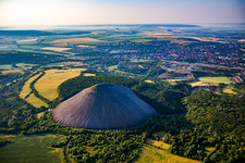 Hohe Linde" spoil heap in Sangerhausen in the state Saxony-Anhalt, Germany from above
