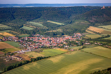 Aerial view of District Tilleda in Kelbra in the state Saxony-Anhalt, Germany