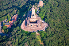 Kyffhäuser Monument in the district Steinthaleben in Kyffhäuserland in the state Thuringia, Germany seen from above