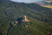Bird's eye view of Kyffhäuser Monument in the district Steinthaleben in Kyffhäuserland in the state Thuringia, Germany