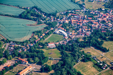 Sports field on the avenue in the district Meisdorf in Falkenstein in the state Saxony-Anhalt, Germany