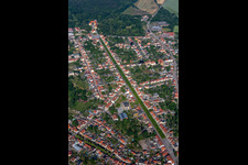 Aerial view of Avenue to the castle in Ballenstedt in the state Saxony-Anhalt, Germany
