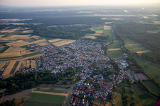 Drone recording of Hördt in the state Rhineland-Palatinate, Germany