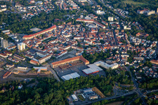 Aerial view of FMZ former city barracks in Germersheim in the state Rhineland-Palatinate, Germany