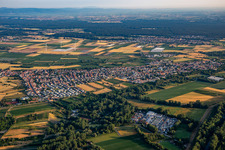 District Heiligenstein in Römerberg in the state Rhineland-Palatinate, Germany viewn from the air