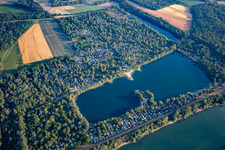 Aerial view of Campsite Waldsee “Auf der Au” in Waldsee in the state Rhineland-Palatinate, Germany