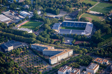 Carl Benz Stadium and Rhein Neckar Football Center in the district Oststadt in Mannheim in the state Baden-Wuerttemberg, Germany