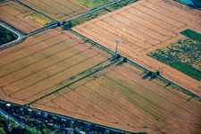 Mast and cable of the gondola lift between Spinelli and Luisen Park of the BUGA in the district Feudenheim in Mannheim in the state Baden-Wuerttemberg, Germany