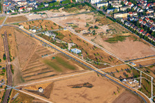 Symphonic Garden, The Mirror Garden, Grave Design and Memorial in Spinelli Park of the Federal Garden Show Mannheim BUGA 2023 in the district Käfertal in Mannheim in the state Baden-Wuerttemberg, Germany