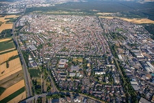 From the east in Viernheim in the state Hesse, Germany