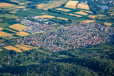 Aerial photograpy of From the southeast in Laudenbach in the state Baden-Wuerttemberg, Germany