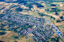 Aerial view of District Zotzenbach in Rimbach in the state Hesse, Germany