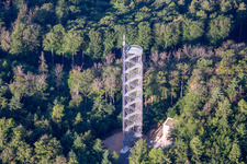 Aerial view of Drum Tower Rimbach in the district Zotzenbach in Rimbach in the state Hesse, Germany