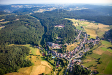 Aerial view of From the south in Grasellenbach in the state Hesse, Germany