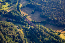Aerial photograpy of Himbächel Viaduct in the district Hetzbach in Oberzent in the state Hesse, Germany