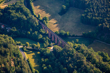 Oblique view of Himbächel Viaduct in the district Hetzbach in Oberzent in the state Hesse, Germany