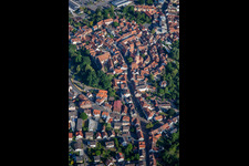 Historic Old Town Braunstraße from S0 in Michelstadt in the state Hesse, Germany