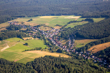 Aerial view of District Kimbach in Bad König in the state Hesse, Germany