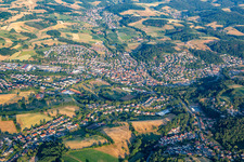 Oblique view of Mörlenbach in the state Hesse, Germany