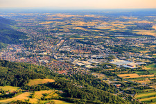 Aerial view of From the northeast in Weinheim in the state Baden-Wuerttemberg, Germany