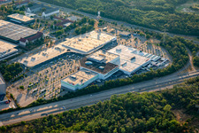 Oblique view of XXXLutz Mann Furniture Mannheim in the district Vogelstang in Mannheim in the state Baden-Wuerttemberg, Germany