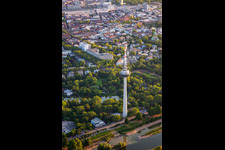 Telecommunications tower Mannheim in the district Neckarstadt-Ost in Mannheim in the state Baden-Wuerttemberg, Germany