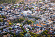 Rose Garden and Water Tower in the district Oststadt in Mannheim in the state Baden-Wuerttemberg, Germany