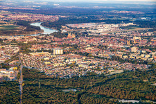 Aerial view of From the northwest in Speyer in the state Rhineland-Palatinate, Germany