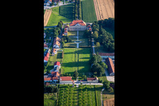 Aerial view of Dornau Castle in Dornava in the state Slovenia, Slovenia
